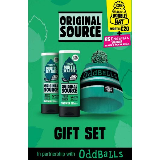 Original Source X Oddballs Bobble Hat Gift Set