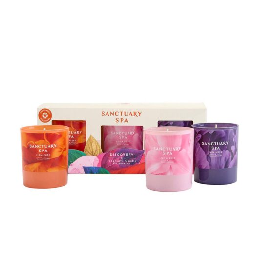 Sanctuary Spa Discovery Fragrance Candle Collection Festive Gift Set