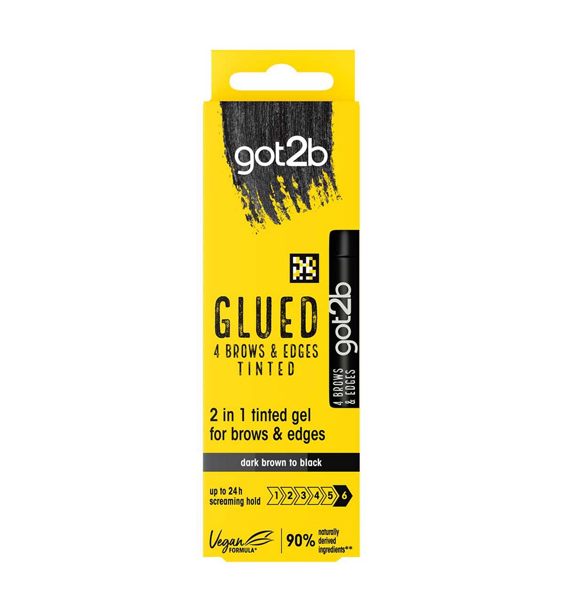Schwarzkopf Got2B Glued 4 Brows & Edges Tinted Black 16ml