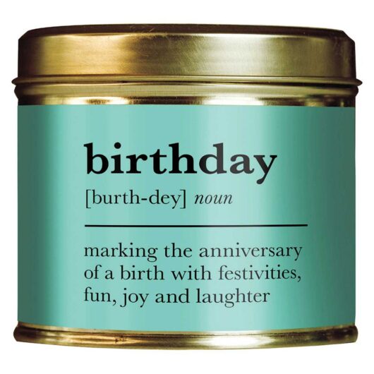 Shearer Candles Birthday, Marking The Anniversary Of A Birth With Festivities, Fun, Joy And Laughter Tin Candle 204g