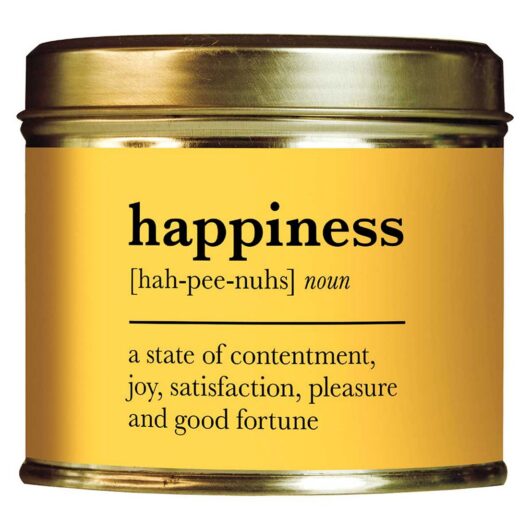 Shearer Candles Happiness, A State Of Contentment, Joy, Satisfaction, Pleasure And Good Fortune Tin Candle 204g