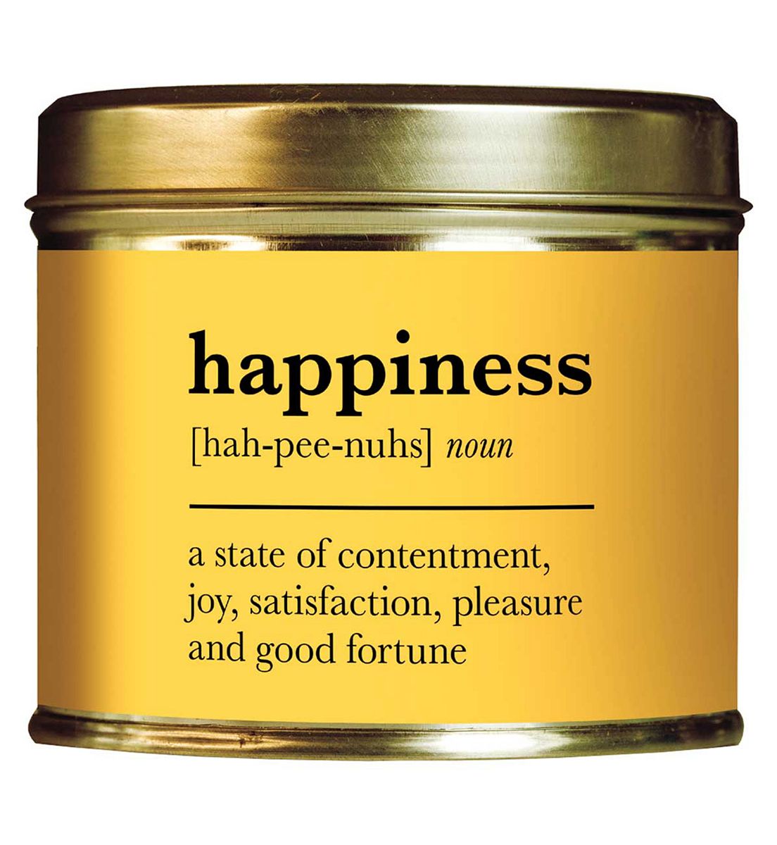 Shearer Candles Happiness, A State Of Contentment, Joy, Satisfaction, Pleasure And Good Fortune Tin Candle 204g