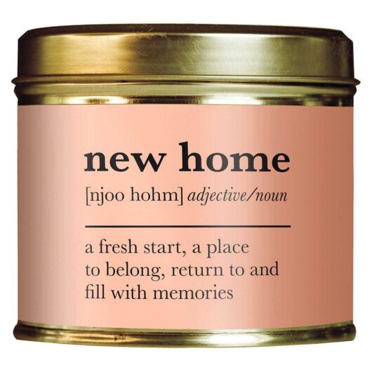 Shearer Candles New Home, A Fresh Start, Place To Belong, Return And Fill With Memories Tin Candle 204g