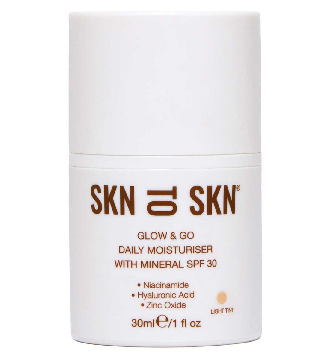 Skn to Skn Glow & Go Daily Moisturiser With Mineral Spf30 Light Tint 30ml
