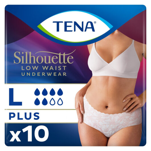 TENA Silhouette Plus Low Waist White Large 10 Pack