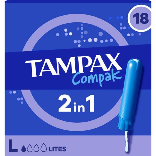 Tampax Compak Lites Tampons Applicator 18X