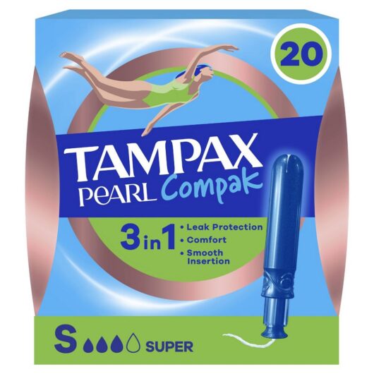 Tampax Pearl Compak Super Tampons With Applicator X20