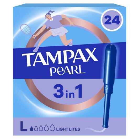 Tampax Pearl Lites Tampons With Applicator X24
