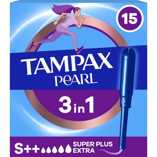 Tampax Pearl Super Plus Extra Tampons With Applicator X15, 3In1 Leak Protection, Comfort And Easy Insertion