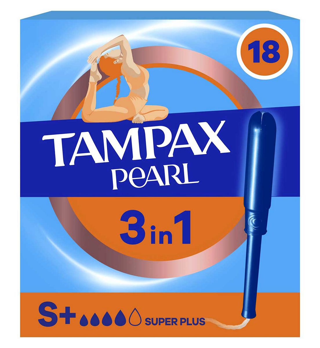 Tampax Pearl Super Plus Tampons Applicator 18X