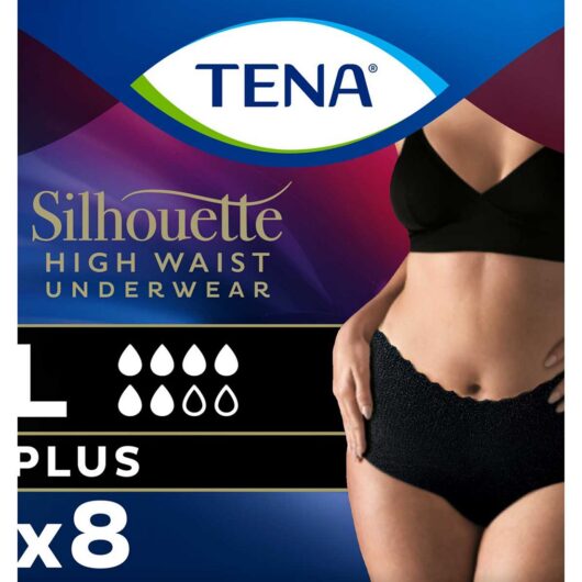Tena Silhouette Incontinence Pants Plus Large High Waist Black 8S