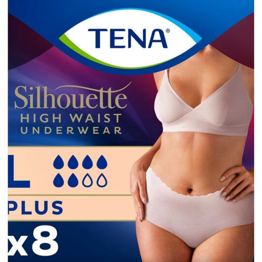 Tena Silhouette Incontinence Pants Plus Large High Waist Cream 8S