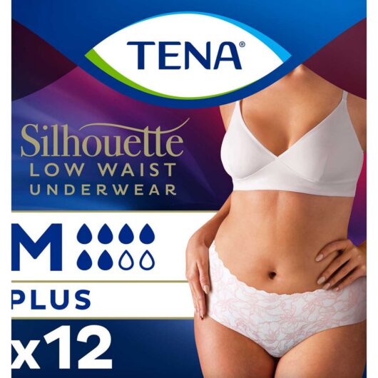 Tena Silhouette Incontinence Pants Plus Medium Low Waist White 12S