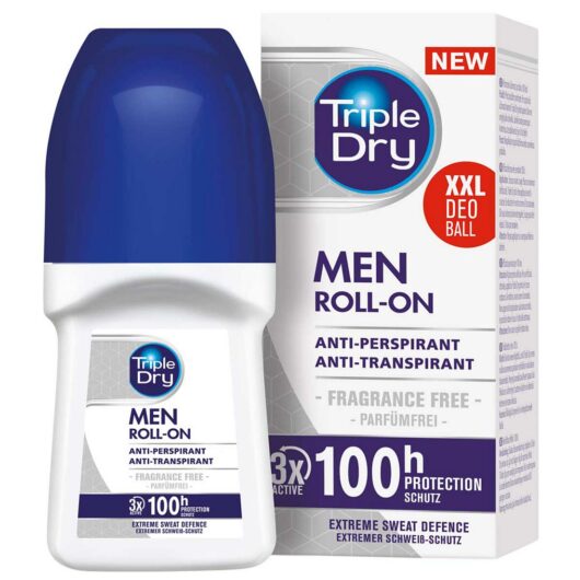 Triple Dry Fragrance-Free Anti-Perspirant Roll On Men 100-Hours 50ml