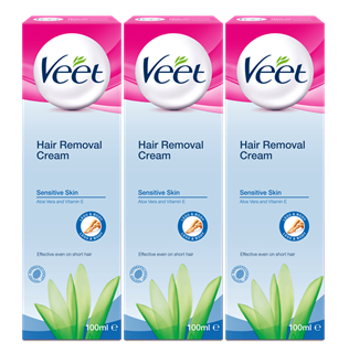Veet 5 Minute Sensitive Hair Removal Cream 100ml x 1