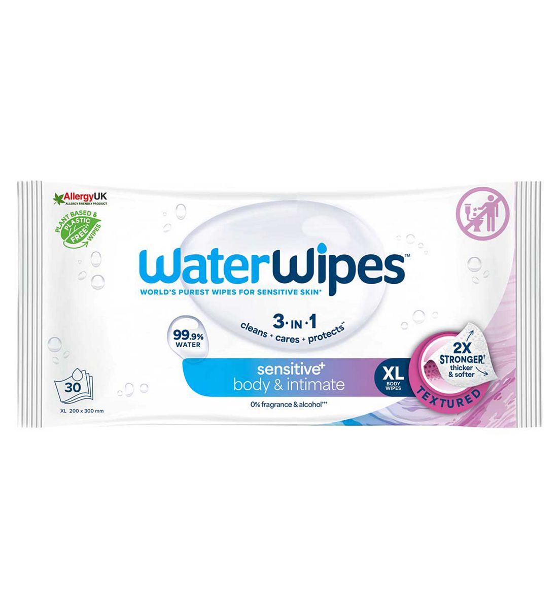 Water Wipes Waterwipes Sensitive+ Body & Intimate 30 Xl Wipe)