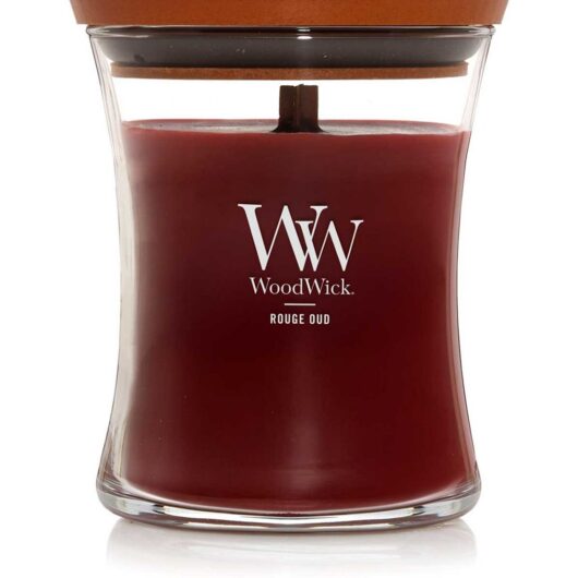 Woodwick Medium Hourglass Candle Rouge Oud 275g